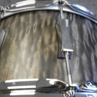 Pork Pie 7x14 8 ply maple shell with quilted maple exterior ply charcoal gray stain 2023 image 3