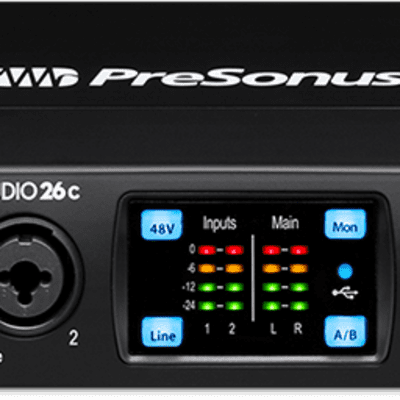 PreSonus Studio 26c digital portable ultra-high-def USB-C audio interface 2-in, 4-out up to 192 kHz image 2
