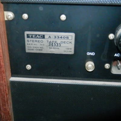 TEAC A-3340S 1/4" Stereo Tape Deck Reel To Reel Recorder vintage used AS-IS UNTESTED image 11