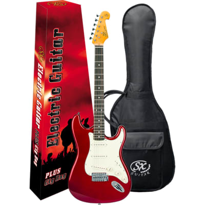 SX Electric Guitar SC Style 3/4 in Red for sale
