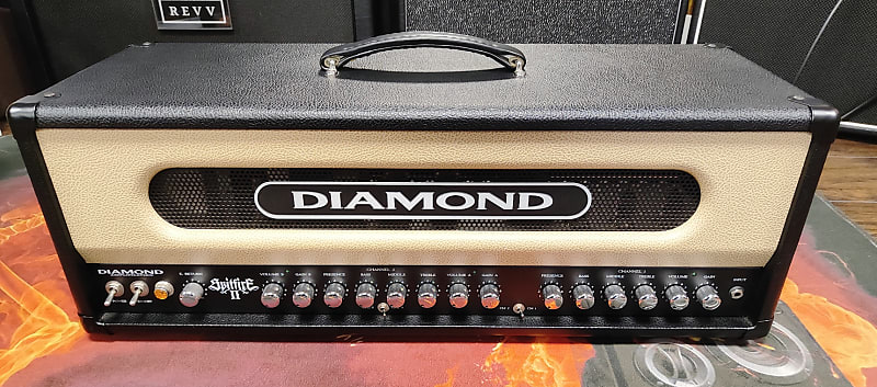 Diamond Spitfire II Head / Point to Point hand wired / 100W / Black/Creme. image 1