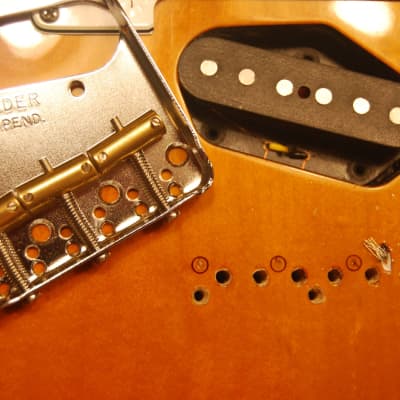 Fender Vintage Telecaster Bridge Plate w/Notched Flange to fit American Standard image 4