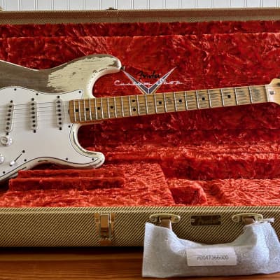 Fender CS Masterbuilt Greg Fessler MVP '69 Super Heavy Relic Stratocaster 2022 - Super Heavy Relic Vintage White image 1