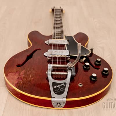 1966 Gibson ES-330 TDC Vintage Hollowbody Guitar Cherry w/ Lollar P-90s, Bigsby & Case image 13