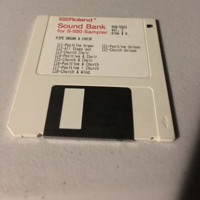 Roland Sound Bank for S-550 Sampler Disk #6 1988