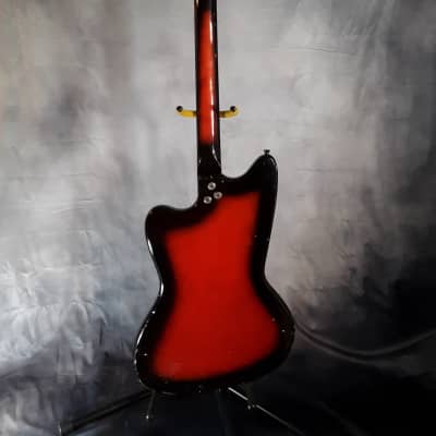 Harmony Holiday Model 1478, Rare & Vintage, Made in USA, Solid Body Electric Guitar 1965 Red Burst image 10