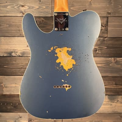 Fender Custom Shop '60 Tele Custom Heavy Relic - Aged Lake Placid Blue/Chocolate 3TS image 4