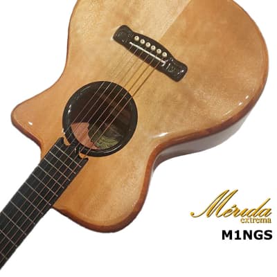 Merida MINGS Solid Spruce & Mahogany mini Grand Auditorium cutaway acoustic guitar (Traveling) image 5