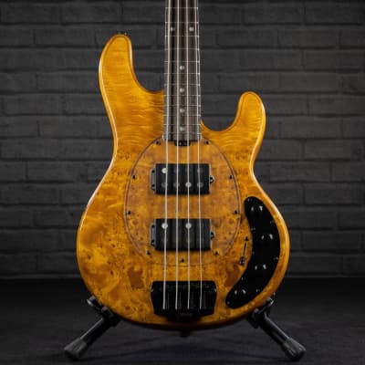 Sterling by Music Man StingRay Ray34HH Poplar Burl (Amber) for sale