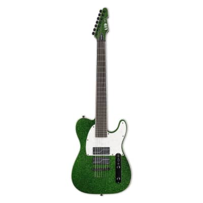 ESP LTD SCT-607B Stephen Carpenter Signature 7-String Baritone Electric Guitar - Green Sparkle for sale