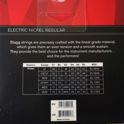 Electric Guitar String SET 10-46 Regular EL-1046 Nickel Plated Steel Stagg image 2
