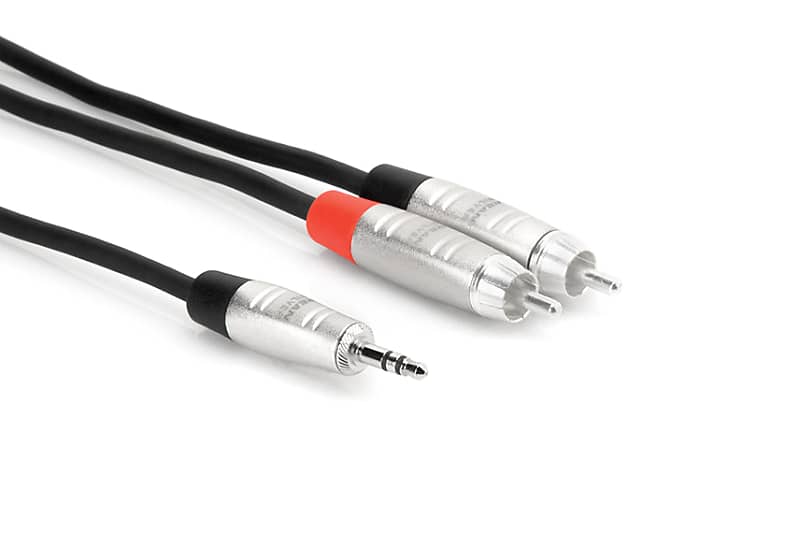 Hosa HMR006Y -6' Pro Series 3.5mm TRS to Dual RCA Audio Y-Cable image 1
