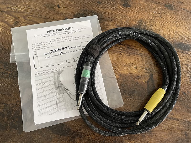 ギター Pete Cornish SILVER SIGNATURE Pete Cornish Silver Signature HD Guitar Cable 4M John Mayer