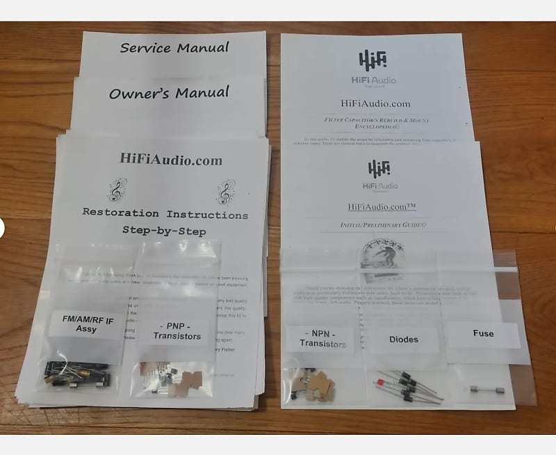 Sansui TU-417 restoration kit filter capacitor repair rebuild fix  			