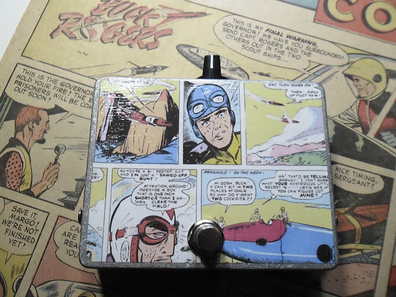DenTone Retro Rocket slapback echo delay reverb hybrid pedal Buck Rogers 2021 Vintage comic image 1