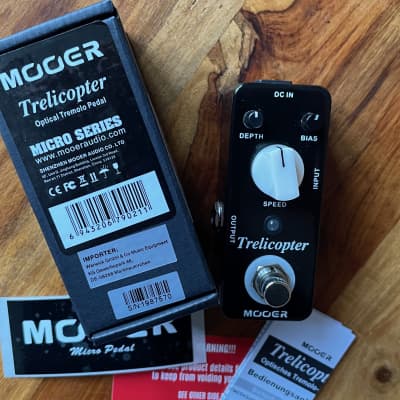 Mooer Trelicopter Tremolo Guitar Effect Pedal 2010s - Black for sale