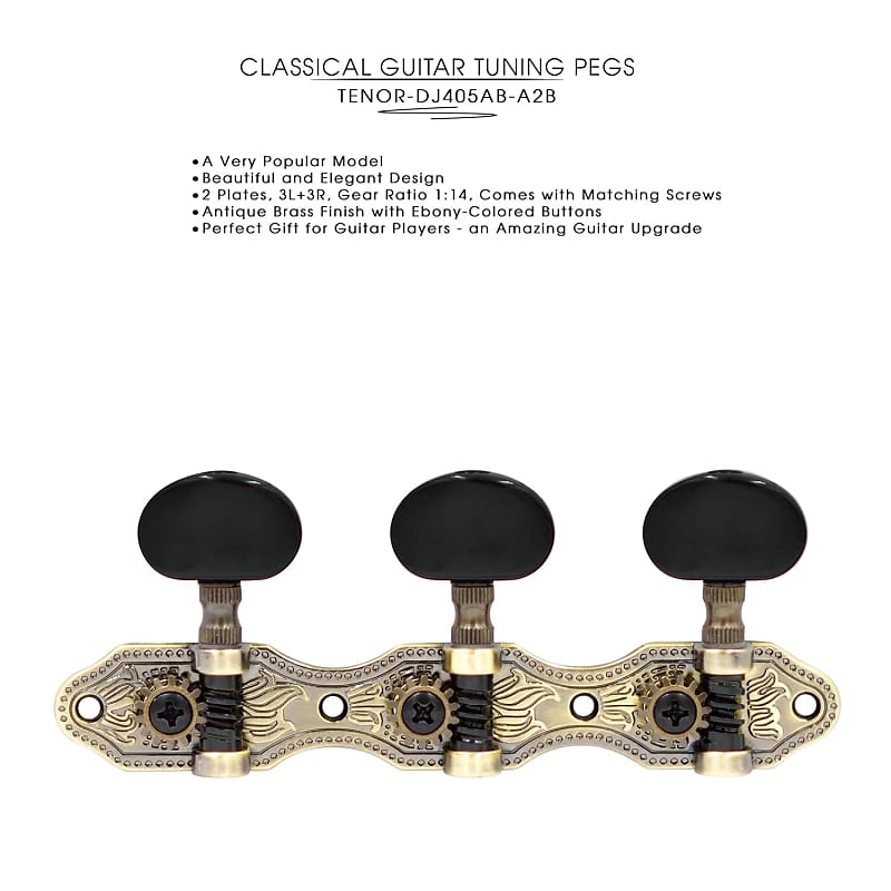 Classical Guitar Tuners, Tuning Key Pegs/Machine Heads For Reverb