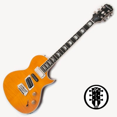 Epiphone Nighthawk Custom Reissue Trans Amber image 1
