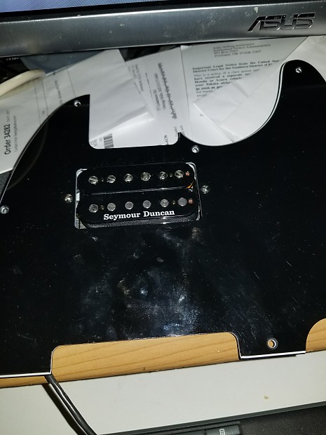 Seymour Duncan SH2N   black Fender Telecaster 3ply Pickguard image 1