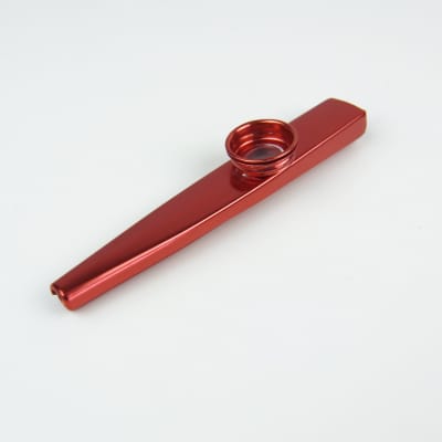 Metal Kazoo Flute Diaphragm Mouth Harmonica wind Instrument, Red
