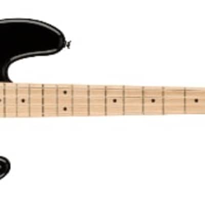 Squier Affinity Series Jazz Bass, Maple Fingerboard, Black Pickguard, Black image 2