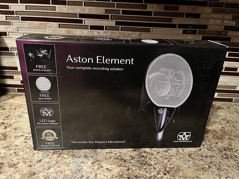 Aston Element Bundle Active Moving Coil Cardioid Large Diaphragm Condenser Microphone 2020 - Present - Black image 1