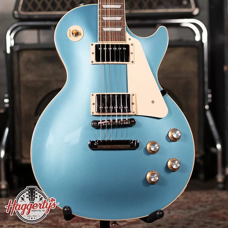 Gibson Les Paul Standard 60s Plain Top - Pelham Blue Top with Hardshell Case