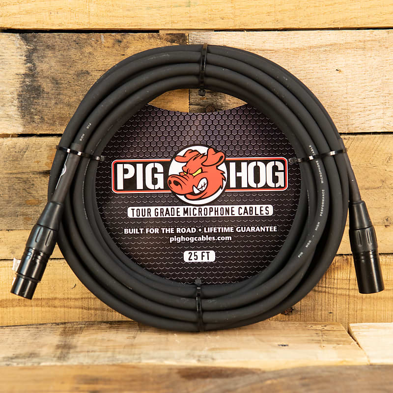 Pig Hog PHM25 Tour Grade XLR Male to Female Mic Cable - 25" image 1