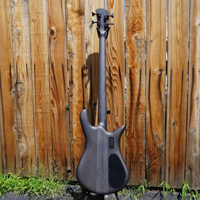 Spector Euro4LX - Trans Black Stain Matte Left Handed 4-String Electric Bass Guitar w/ Gig Bag (2023) image 3