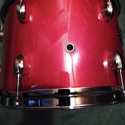 Pearl Export Series 12"(Diameter)X 8"(Depth) Tom With ISS Mount  Red (Cherry?) Lacquer image 3