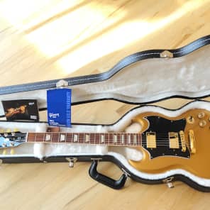 2011 Gibson SG Standard Bullion Gold Sam Ash Limited Edition Guitar Rare & Minty OHSC & Candy image 6