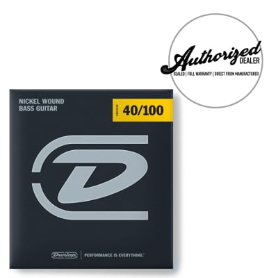 Dunlop DBN40100 Light Nickel Wound 4 String Electric Bass Strings (40-100) image 1