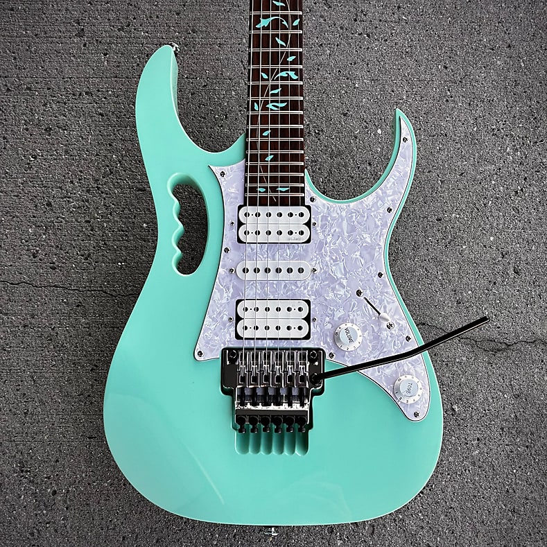 Used Ibanez Steve Vai Jem70V Sea Foam Green