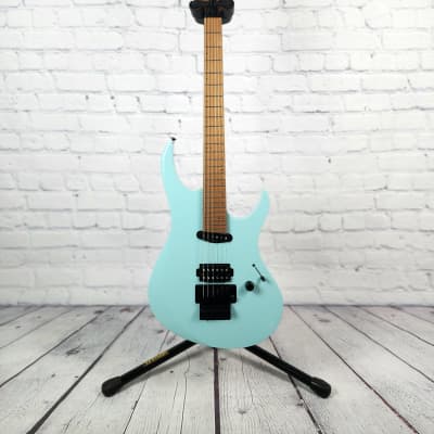 Balaguer Select Diablo Retro 27 6 String Electric Guitar Gloss Cerulean Blue Floyd for sale