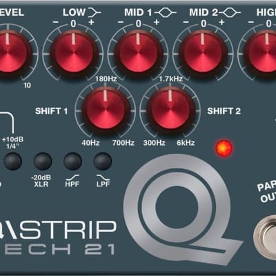 Tech 21 QST-R Q Strip - Dual Parametric EQ Instrument DI Channel Strip image 1