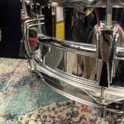Ludwig 14"x5" 410 Super Sensitive Snare Drum. Early 1960s Pre-Serial Number - Chrome Over Aluminum. image 10