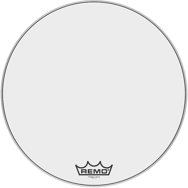 REMO 28" Powermax 2 Ultra White marching bass drum head image 1