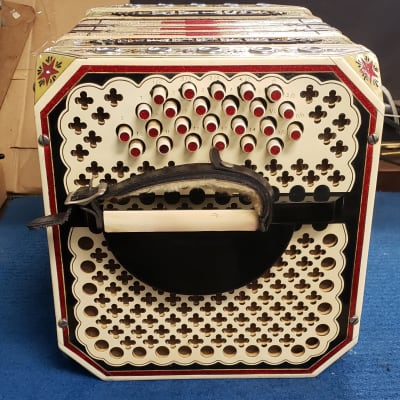 Vintage Star Classic Concertina Beauty Red Star Edition Button Accordion w/case image 8