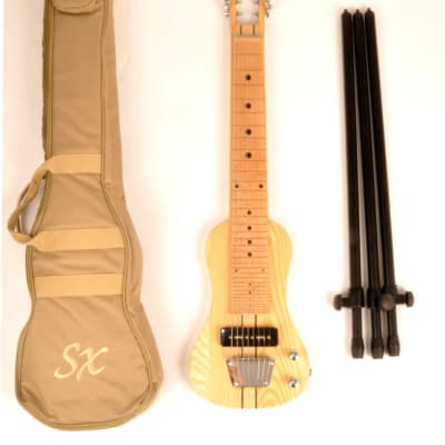 SX Lap 8 Ash NA 8 String Lap Steel Guitar w/Stand and Bag image 6