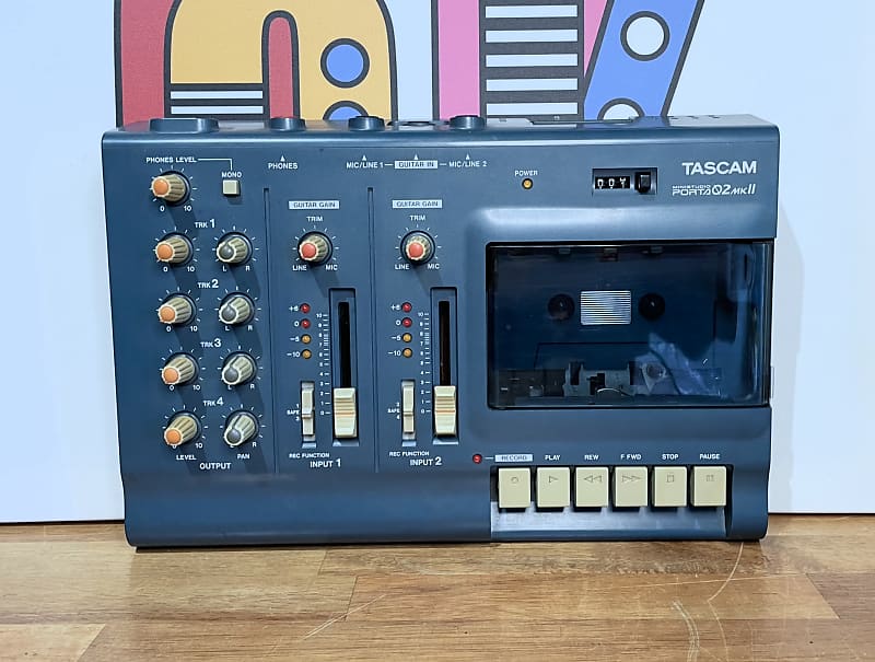 TASCAM PORTA 02 MK II カセットテープレコーダー TASCAM Porta 02 mkII Ministudio 4-Track Cassette Recorder