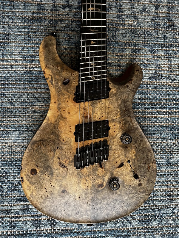 PRS Private Stock #7871 Custom 24 Multiscale 7-string - Antique Natural Buckeye Burl 2019 - Natural image 1