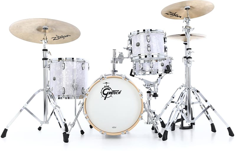 Gretsch Drums Brooklyn Micro GB-M264 4-piece Shell Pack with Snare Drum - White Marine Pearl image 1