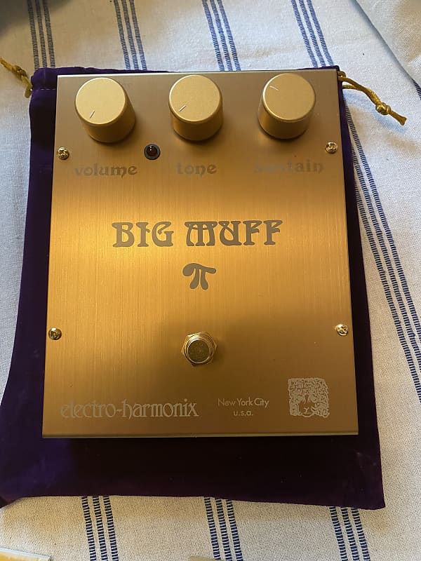 Electro-Harmonix Double Anniversary Big Muff Pi Violet Rams Head Fuzz 2024  - Gold