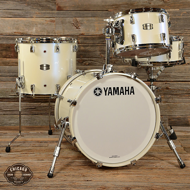 Yamaha Absolute Hybrid Maple 12 14 18 6x14 4pc. Drum Kit Polar White