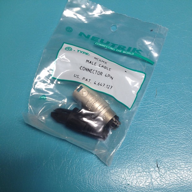 Neutrik NC4MX Male 4 Pin XLR Connector  Nickel - Free shipping image 1