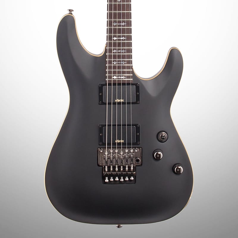 Schecter Demon 6 FR Electric Guitar, Aged Black Satin image 1