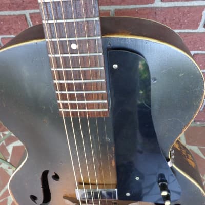 1930's Regal Archtop Guitar - Bacon & Day  Acoustic Electric - Unique Carved Spruce Top image 3
