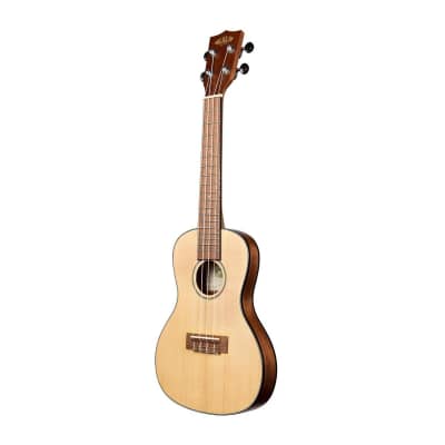 Kala Satin Solid Spruce Mahogany Travel Concert Ukulele with Gig Bag image 7