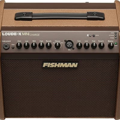Fishman Loudbox Mini Charge Battery-Powered Acoustic Guitar Combo Amplifier, 60W, Brown image 3