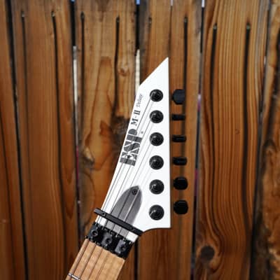 ESP Custom Shop Original M-II DLX Maple Board Snow White Satin 6-String w/ Case (2025) image 4